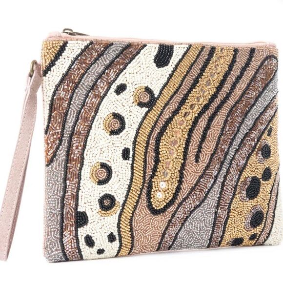 Flowing River Pouch In Brown - Picture 8 of 10